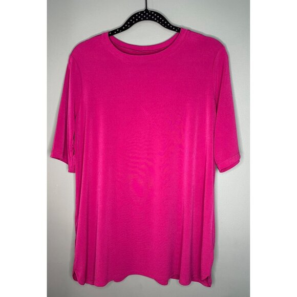 Susan Graver Modern Essentials Liquid Knit Women’s Size L Top Blouse Shirt - Picture 2 of 10